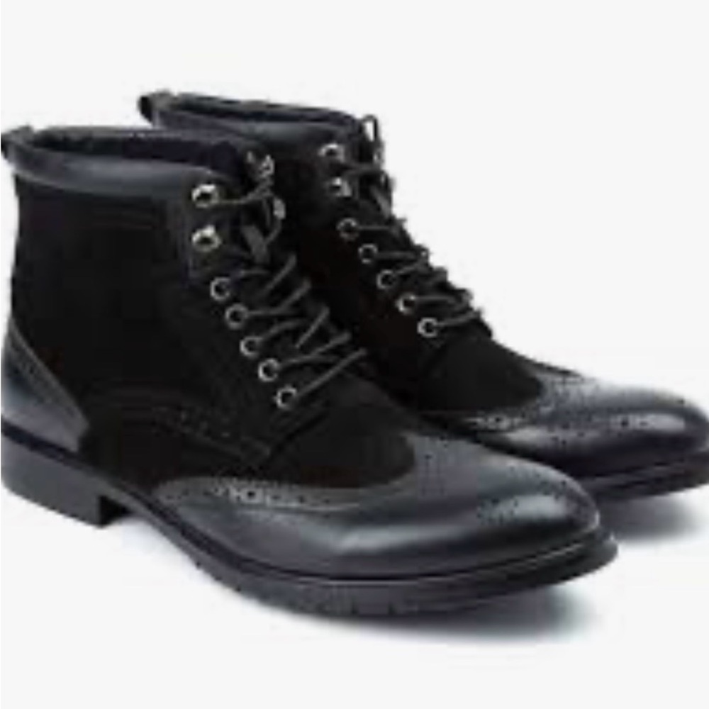 ZANZARA Black Suede and Leather Boots